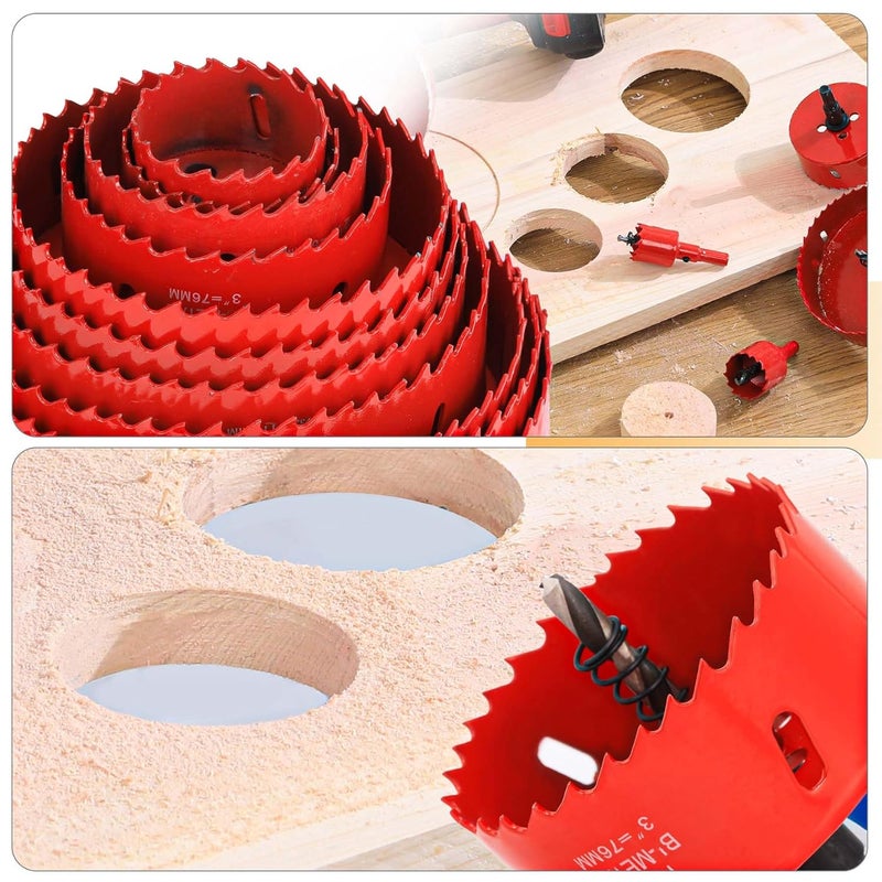 GARHWAL 3-1/8 inch Bi-Metal Hole Saw Drill Bit - Ideal for Circular Cuts in Wood, Plastic, and Sheet Metal - 1-3/16" Cutting Depth - Includes Arbor and Pilot Bit - Image 4